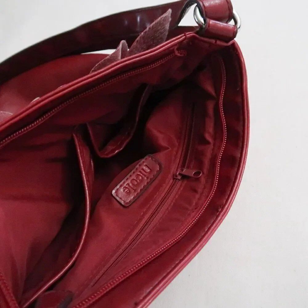 Nicole Miller Red Handbag - Picture 5 of 10